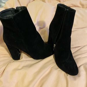 Black heeled booties